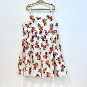 Made in Hawaii Tropical Pineapple Print Kids Hawaiian Dress